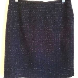 Laundry by Shelli Segal Black Textured Straight Above-the-Knee Skirt, Size 8